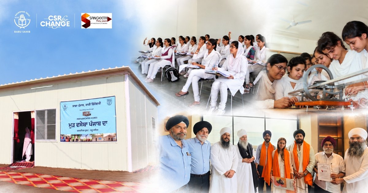 Best NGO for CSR in India supporting rural education, vocational training for girls, and community development through Sangeeta Poly Pack’s CSR initiatives with Baru Sahib.